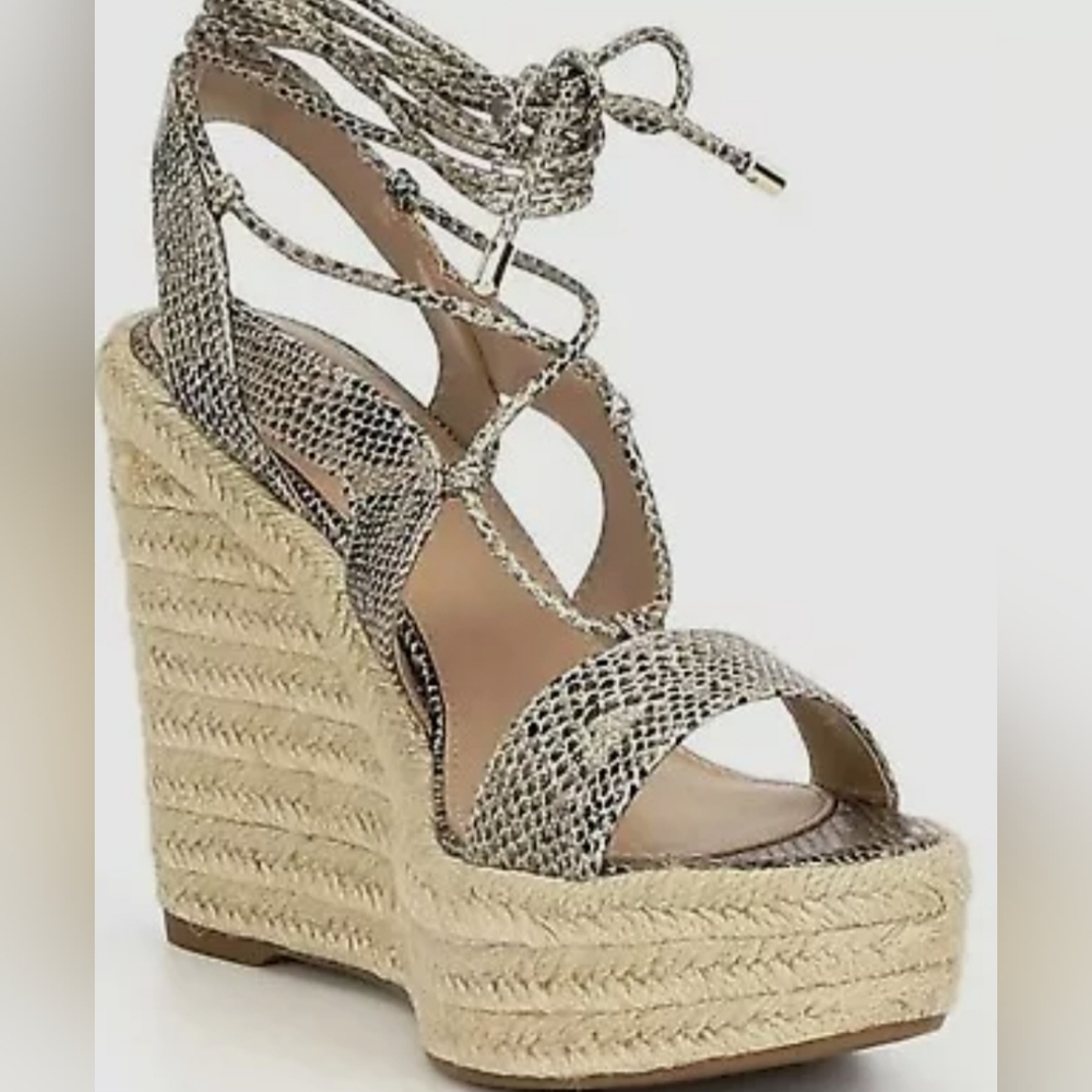 ALDO OXANDRA WEDGE TIE-UP ESPADRILLE SIZE 10 M